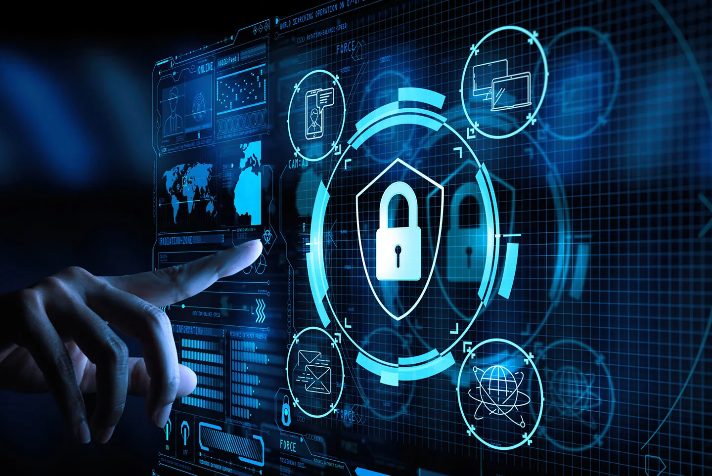 Hình ảnh minh họa về bảo mật dữ liệu và quyền riêng tư, với biểu tượng khóa và lá chắn trên nền kỹ thuật số, thể hiện cam kết của Betvisa Online trong việc bảo vệ thông tin người dùng theo tiêu chuẩn GDPR.